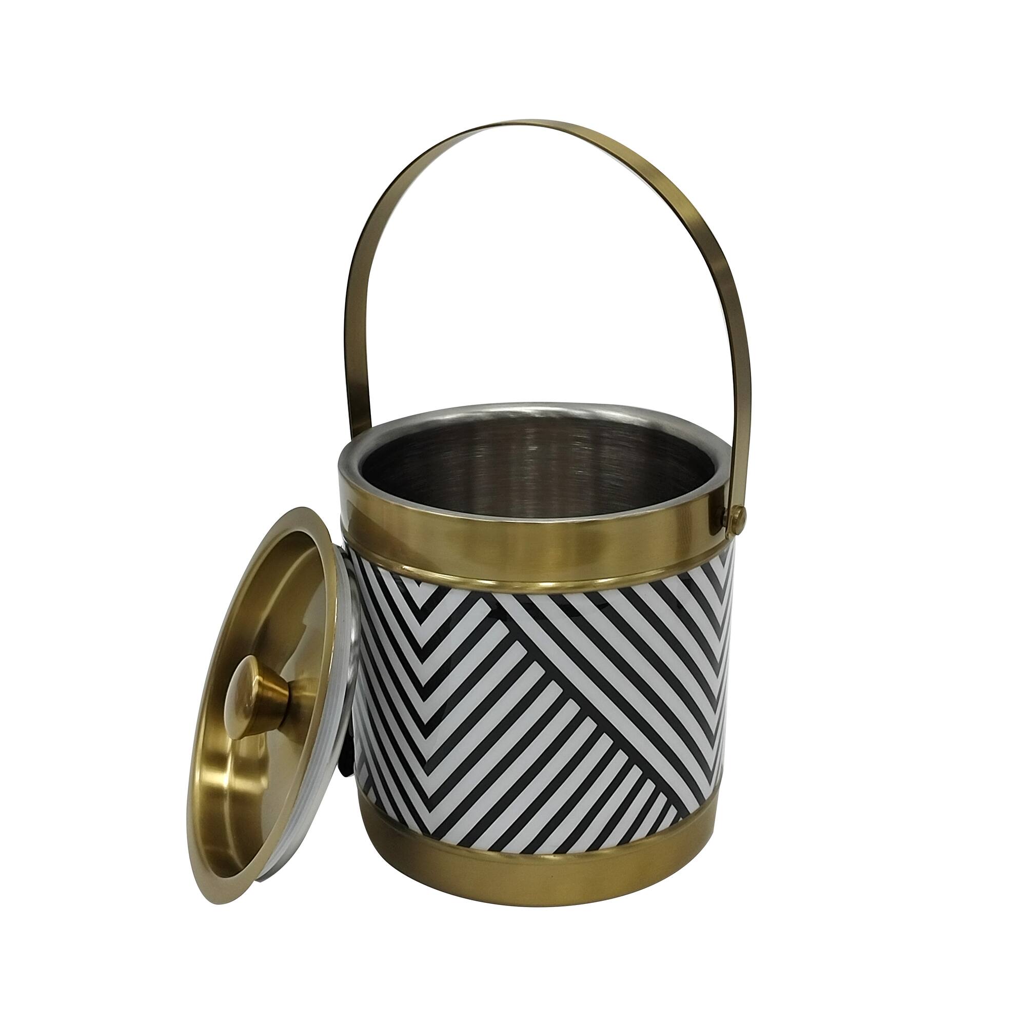 Jonathan Adler x Michaels 7.5" Black & White Ice Bucket